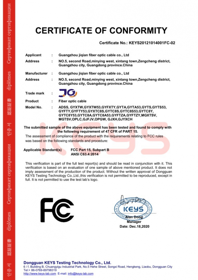 आउटडोर भूमिगत केबल GYTA GYFTA 4-288 कोर 144 कोर फाइबर ऑप्टिकल केबल 5
