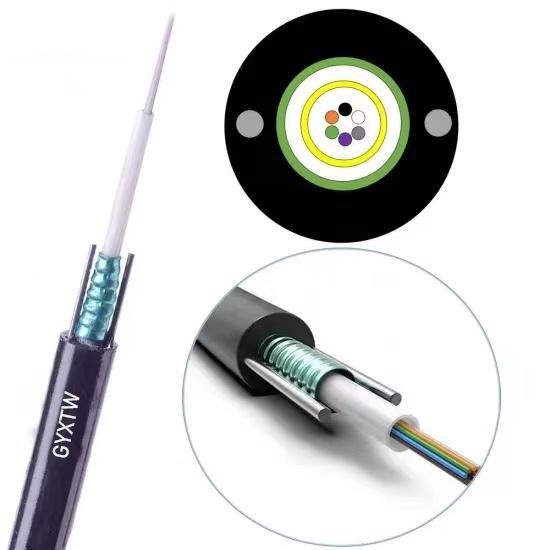 एरियल और डक्ट उपयोग के लिए एचडीपीई शीथ के साथ GYXTW आर्मर्ड सिंगल मोड फाइबर ऑप्टिक केबल 0