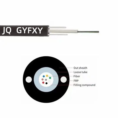 2 4 6 8 12 Core Fiber Optic Cable GYFXTY Central Loose Tube Outdoor Cable