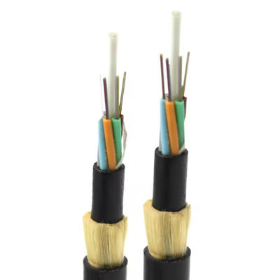 गुणवत्ता  Single Mode ADSS Fiber Cable G652D Double Sheath Long Span Aerial Network कारखाना