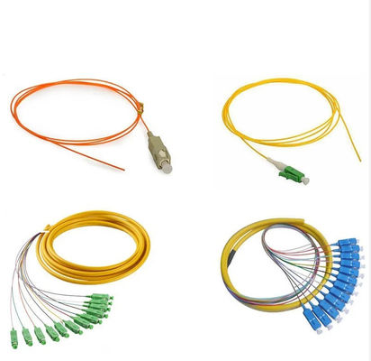 गुणवत्ता  FTTH OEM 62 5 125um Fiber Optic Pigtail SC APC Connector for Telecom Networks कारखाना