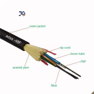 गुणवत्ता  ADSS Fiber Optic Cable All Dielectric Self Supporting 100m Span Outdoor Aerial कारखाना