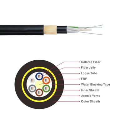 Water Resistant  48 Core 500m Span OFC ADSS Fiber Optic Cable