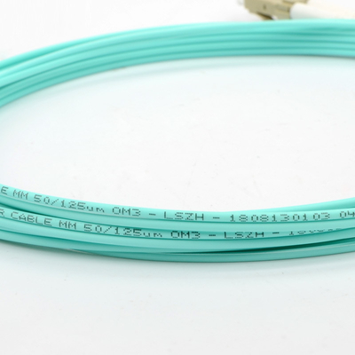 OM3 LC To LC Fiber Optic Cable 30m Multimode Duplex Lszh Fiber Optic Jumper
