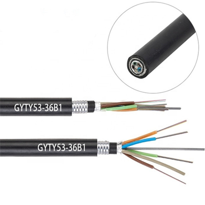 GYTA53 Outdoor Fiber Optic Cable direct burial Overhead 12 / 24 / 48 Core