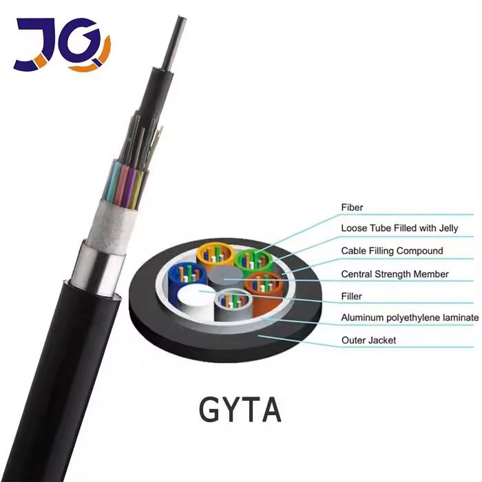 Hot Selling 12 Core GYTA GYTS Stranded Loose Tube Armored SingleMode MultiMode Outdoor Fiber Optical Cable