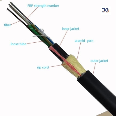 Aramid यार्न नो मेटल सिंगल मोड G652D ADSS फाइबर ऑप्टिक केबल