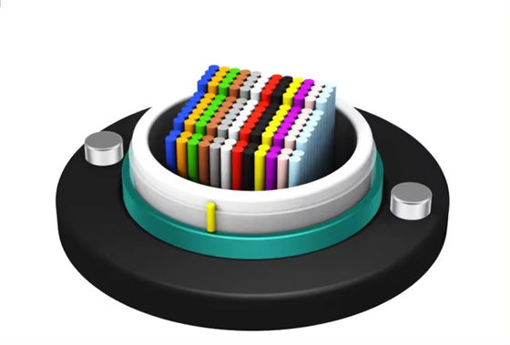 ओवरहेड 652D 288 कोर एचडीपीई बाहरी जैकेट ऑप्टिकल फाइबर रिबन केबल मल्टी ट्यूब जेल से भरा आउटडोर ऑप्टिकल फाइबर केबल