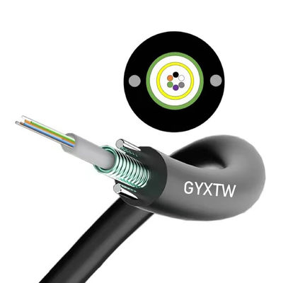 एरियल और डक्ट उपयोग के लिए एचडीपीई शीथ के साथ GYXTW आर्मर्ड सिंगल मोड फाइबर ऑप्टिक केबल