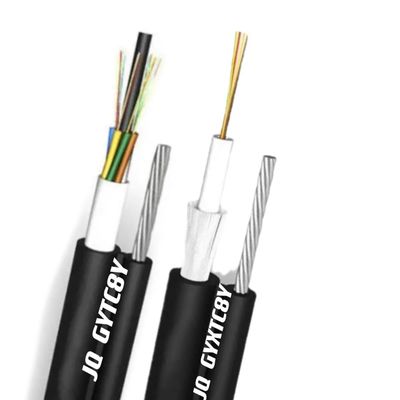 2 4 6 8 10 12 24 कोर एरियल स्व-समर्थन चित्र 8 फाइबर ऑप्टिक केबल GYXTC8Y