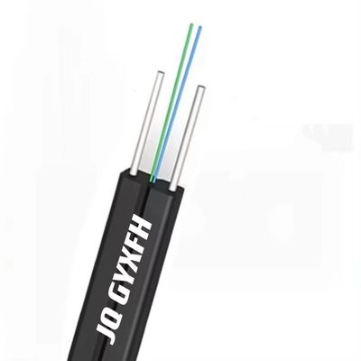 FTTH इनडोर ड्रॉप फाइबर ऑप्टिक केबल 1 2 4 कोर G652D LSZH GJXFH बेंड इनसेंसिटिव फाइबर ऑप्टिकल केबल