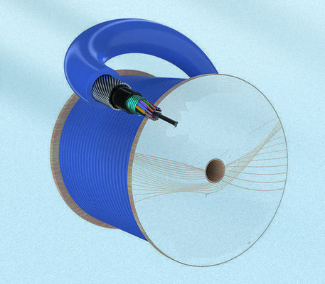 कारखाना LSZH MGTSV33 स्टील वायर बख्तरबंद खनन ऑप्टिकल फाइबर केबल लौ retardant G652D नीले ऑप्टिकल केबल खानों के लिए