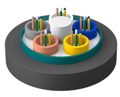 आउटडोर बख्तरबंद फाइबर ऑप्टिक केबल GYTZS लौ प्रतिरोधी जैकेट LSZH बाहरी शीथ केबल