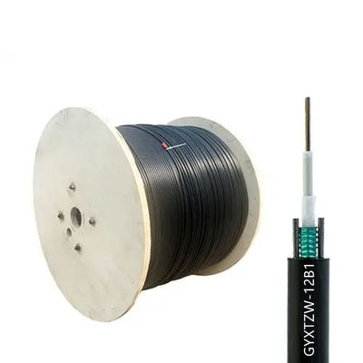 4 6 8 12 24 कोर GYXTZW यूनिट्यूब लौ retardant केबल सिंगलमोड आउटडोर फाइबर ऑप्टिक केबल LSZH जैकेट