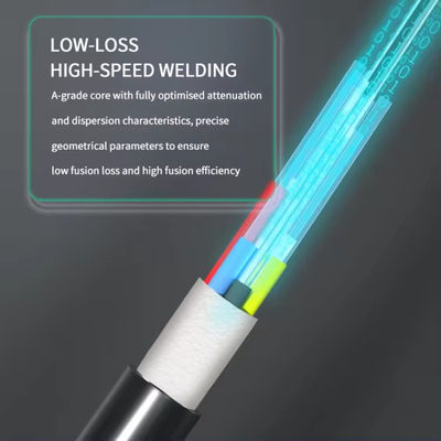 थोक मूल्य GYFTY 12 कोर सिंगल मोड आउटडोर एरियल फाइबर ऑप्टिक केबल कीमत प्रति मीटर