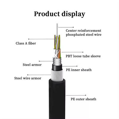 GYTA33 24 कोर अंडरवाटर फाइबर ऑप्टिकल केबल बख्तरबंद पनडुब्बी फाइबर ऑप्टिकल केबल