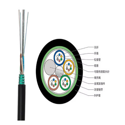 GYTA बख्तरबंद ऑप्टिकल फाइबर केबल 2-144 कोर स्ट्रैंड्ड लॉस ट्यूब एरियल डक्ट आउटडोर लंबी दूरी दूरसंचार