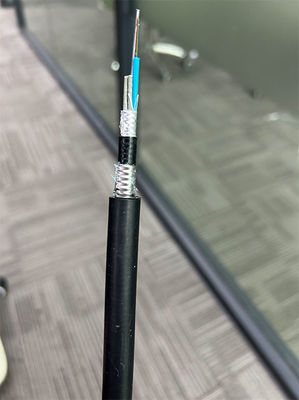 12 16 24 48 कोर फाइबर ऑप्टिक केबल GYTA53 प्रत्यक्ष दफन डबल शीथ और बख्तरबंद आउटडोर फाइबर ऑप्टिक केबल