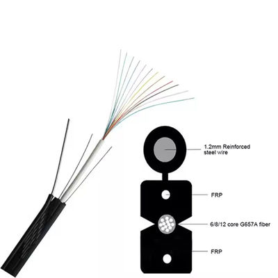 FTTH फाइबर ऑप्टिक ड्रॉप केबल GJYXFCH GJXFH 1 2 4 कोर इनडोर आउटडोर LSZH लो स्मोक जीरो हैलोजन