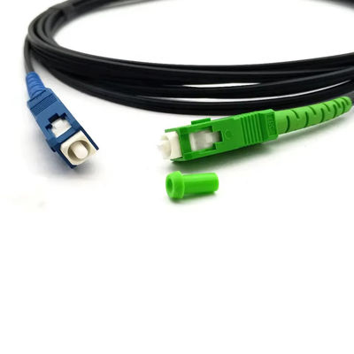 FTTH इनडोर/आउटडोर फाइबर ऑप्टिक ड्रॉप केबल पैच कॉर्ड SC/LC/ST-UPC/APC कनेक्टर