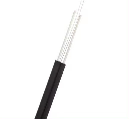 चौथा इनडोर आउटडोर GJYXCH ऑप्टिकल फाइबर ड्रॉप केबल FRP 1 2 4 कोर फाइबर ऑप्टिक केबल