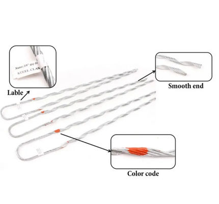 पूर्वनिर्मित तनाव क्लैंप Guy पट्टी ADSS केबल सामान मृत अंत Guy पकड़