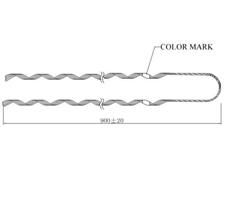 पूर्वनिर्मित तनाव क्लैंप Guy पट्टी ADSS केबल सामान मृत अंत Guy पकड़
