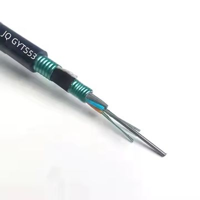 फैक्टरी स्टॉक आउटडोर डबल आर्मर्ड GYTS53-96 कोर फाइबर ऑप्टिक केबल डबल जैकेट G652D उसी दिन भेजा गया