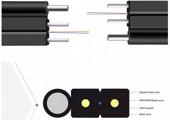 20kgs / Km G657A1 FRP FTTH ऑप्टिकल फाइबर केबल