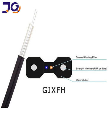 G657A1 A2 1 कोर इंडोर एफटीटीएच फाइबर ऑप्टिक ड्रॉप केबल GJXH GJXFH