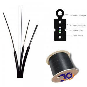 4 कोर FTTH फाइबर ऑप्टिक ड्रॉप केबल G657A2 रंग लेपित: