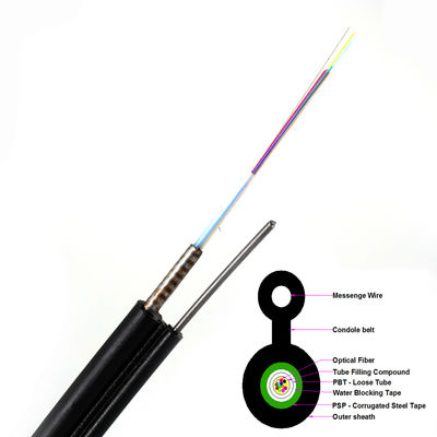 चित्र 8 आउटडोर स्व-सहायक 6 कोर एरियल ऑप्टिकल फाइबर केबल GYXTC8S / GYXTC8Y
