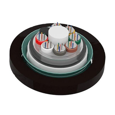 48 कोर पे शीथ एफआरपी स्ट्रेंथ आर्मर्ड फाइबर ऑप्टिक केबल स्ट्रैंडेड लूज ट्यूब