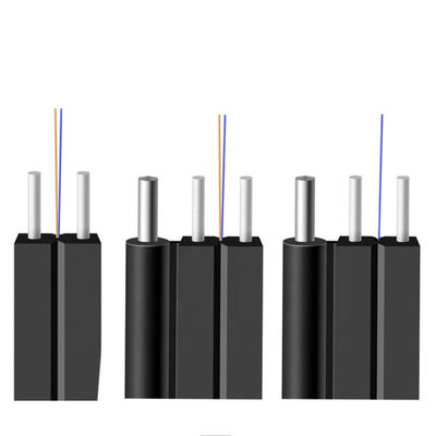 4 कोर G657A1 सिंगल मोड FTTH इनडोर ड्रॉप केबल फ्लैट एरियल फाइबर ऑप्टिक केबल