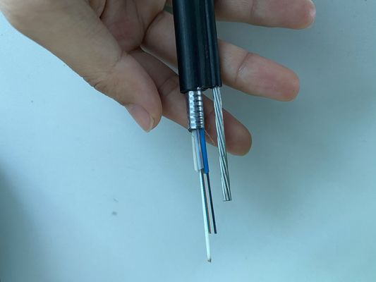स्टील वायर ताकत GYTC8S चित्रा 8 फाइबर ऑप्टिक केबल पीई शीथ
