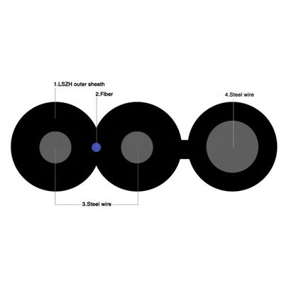 YOFC Frp G657a FTTH फाइबर ऑप्टिक ड्रॉप केबल 4 करोड़