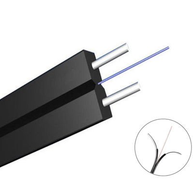 स्टील वायर मैसेंजर के साथ 1F FTTH सेल्फ सपोर्टिंग Lszh ड्रॉप केबल