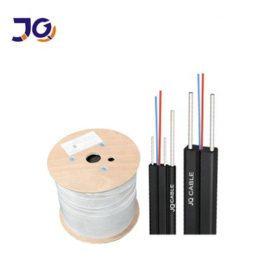 FRP G657 FTTH फाइबर ऑप्टिक ड्रॉप केबल 1 2 4 कोर आउटडोर/इंडोर फाइबर ऑप्टिक केबल स्टील मैसेंजर वायर के साथ