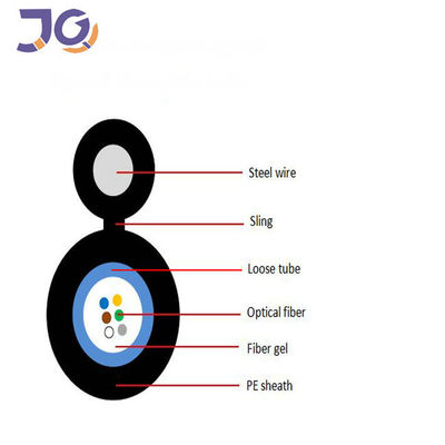 2-12 कोर उच्च गुणवत्ता GYXTC8Y आउटडोर चित्र 8 दूरसंचार के लिए फाइबर ऑप्टिक केबल