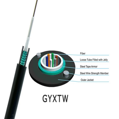 1310nm आउटडोर फाइबर ऑप्टिक केबल 4 6 8 12 करोड़ GYXTW